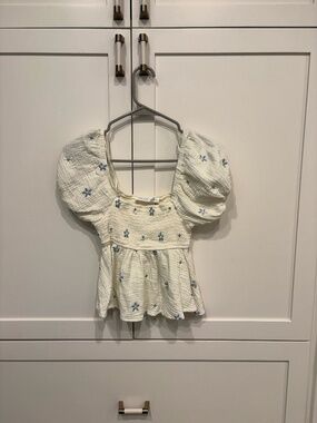 Lulus Cottagecore Gauze Babydoll Blouse
